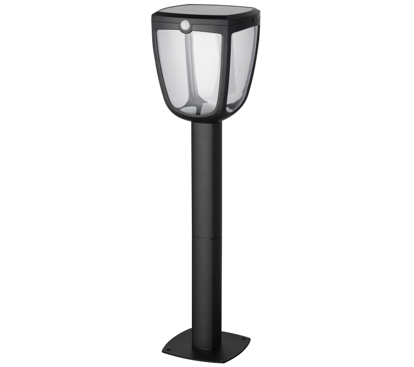 Pullert lampe m/solcelle og sensor